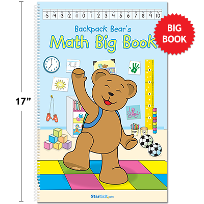 Detailed view of Backpack Bear's Math Big Book