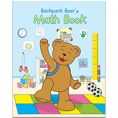 Detailed view of Backpack Bear's Math Book
