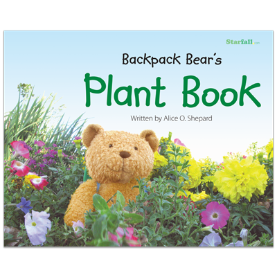 Detailed view of Backpack Bear's Plant Book